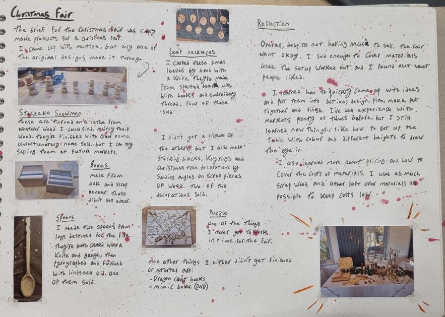 Christmas fair reflection.