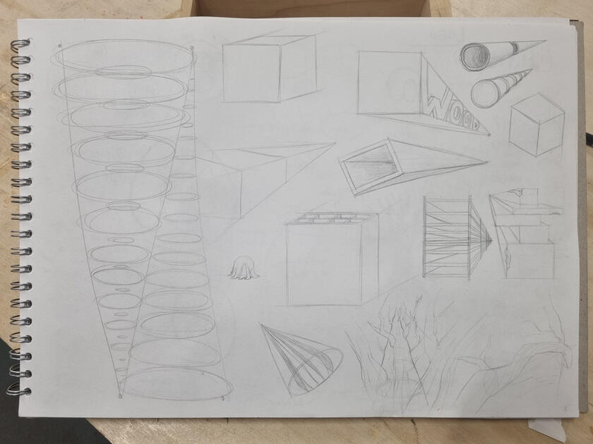 An art practice involving perspective.