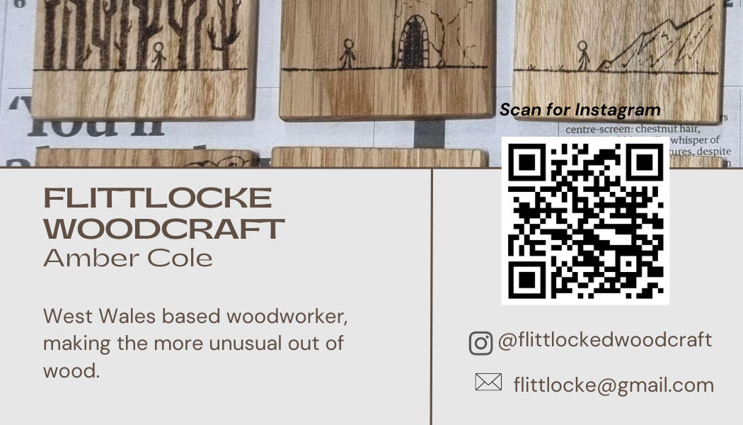 The other side of a business card design, this one for woodwork.