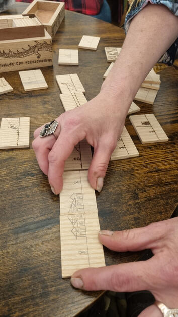 The story tiles being used.