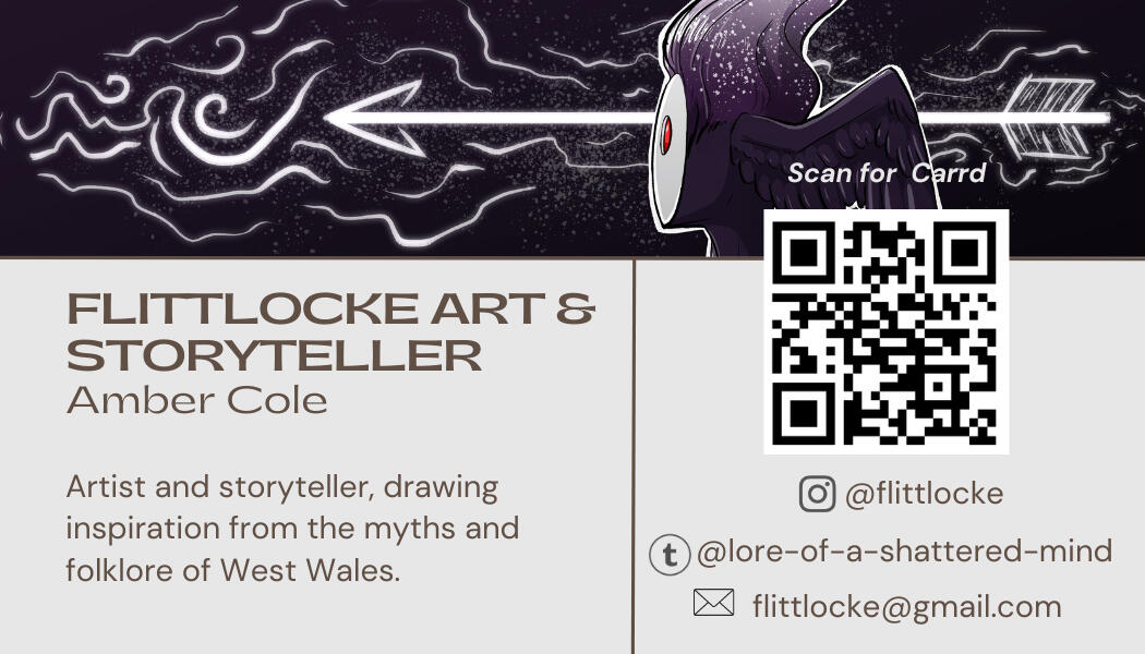The first iteration of a business card for my art.