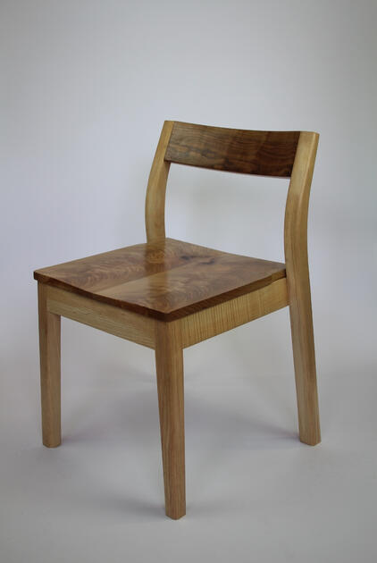 A group project chair, made from ash, walnut and elm.