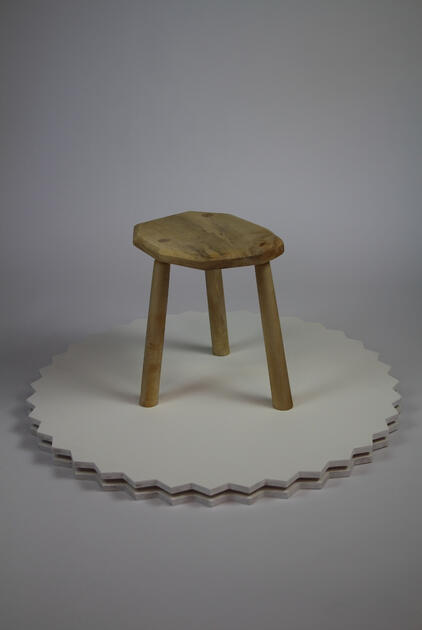 My first milking stool, made from spalted beech.